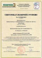 Certyfikat na skry wodoodporne