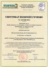 Certyfikat na skry wodoodporne